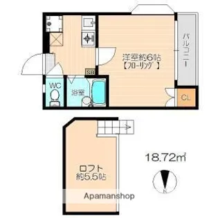 メゾン・ド・鶴【2階】の間取り