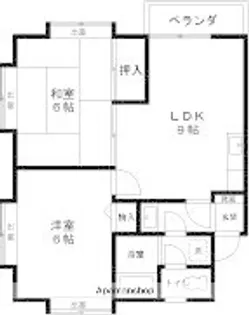 2LDKの間取り画像