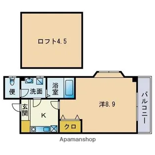 エスポワール別府【1階】の間取り