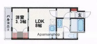 パナムコート室見【6階】の間取り