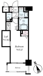 ラフォーレ天神南【3階】の間取り