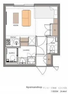サンセーヌ舞鶴【6階】の間取り