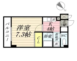 エストゥディオ平尾【5階】の間取り