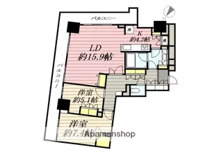 グランアルト天神タワー【11階】の間取り