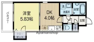 ローズモント・フレア博多【2階】の間取り
