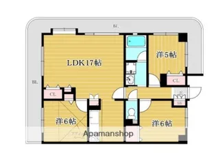 朝日プラザ小戸RIVAGE【8階】の間取り
