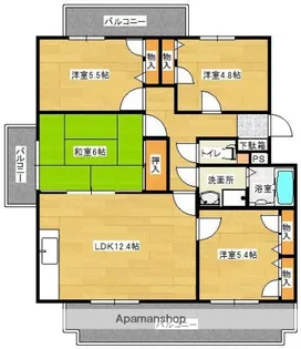 龍ハイツ南片江【1階】の間取り