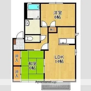 フレグランスM【2階】の間取り