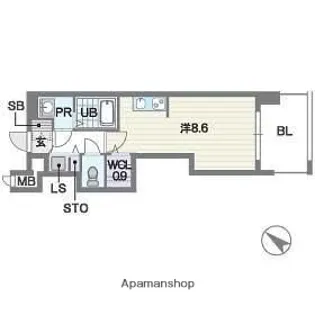 レキシントンスクエア白金【13階】の間取り