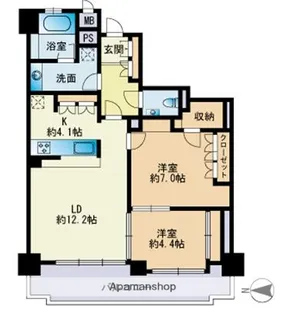 アーティックス大濠【2階】の間取り