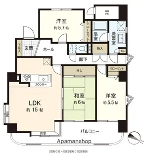 平尾フェニックスマンション【8階】の間取り