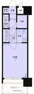 エステート・モア天神STUDIO【9階】の間取り