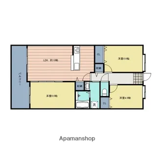 西福岡マリナタウンイーストコート7号棟【2階】の間取り
