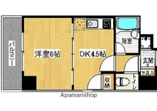 ピュアドームアリエス姪浜【4階】の間取り