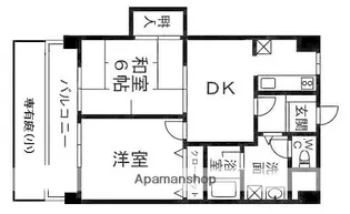 ベイサイド小戸【1階】の間取り