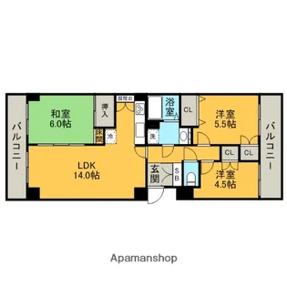 ピア高宮N棟【3階】の間取り