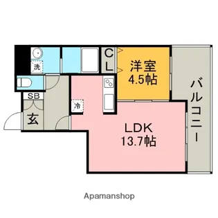 KDXレジデンス大濠ハーバービュータワー【17階】の間取り