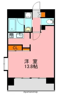 アソシアグロッツォ日赤通り【4階】の間取り