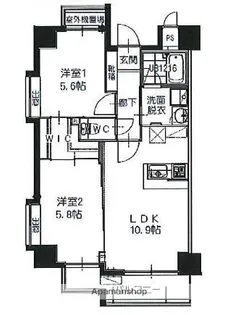 ヒルクレスト百道【4階】の間取り