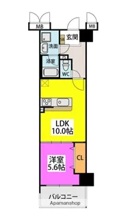 ラフィーネ大手門【3階】の間取り