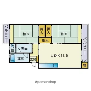 第1田島ハイツ【4階】の間取り