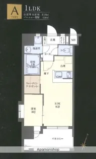 コモテリア渡辺通【5階】の間取り