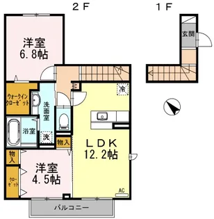 グランドールRS【2階】の間取り