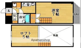 タイタス原【5階】の間取り