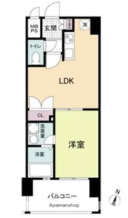 レジディア薬院大通(旧名プレミネンテパーク薬院大通)【6階】の間取り