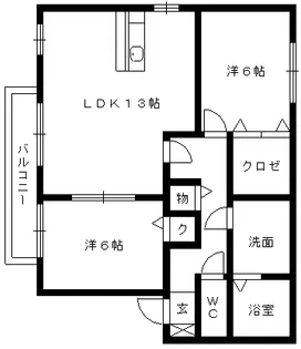 ベルデュールT.M A棟【1階】の間取り