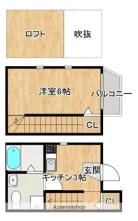 アンベリール伊都【1階】の間取り