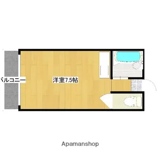 福岡県福岡市早良区西新5丁目【マンション】の間取り