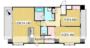 ラ・フルール博多駅南【2階】の間取り