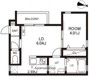 (仮称)CHERIM竹下Ⅱ【2階】の間取り