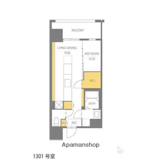 ラクレイス高宮【13階】の間取り