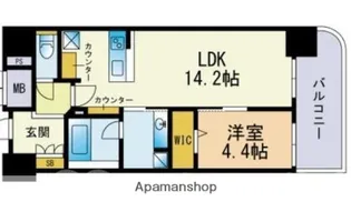 ウェルブライト博多ステーション【4階】の間取り