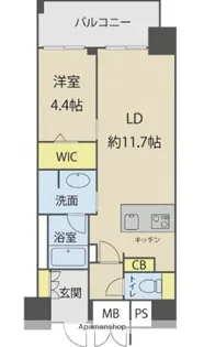 ウェルブライト博多ステーション【13階】の間取り