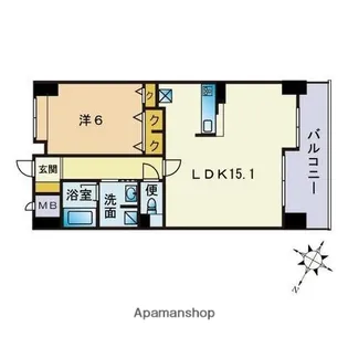 レジデンス博多【9階】の間取り