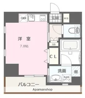ヴィラージュ大手門【7階】の間取り