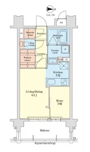 RJRプレシア西公園ベイサイド【4階】の間取り