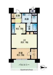 RJRプレシア西公園ベイサイド【6階】の間取り