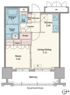 RJRプレシア博多駅前【5階】の間取り