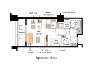 THEPALACEJOSUI【9階】の間取り