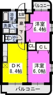 オークピア南庄【3階】の間取り