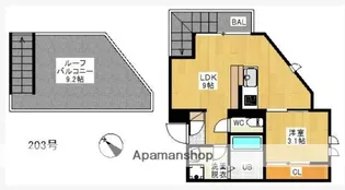 GRANDTIC梅林駅近【2階】の間取り