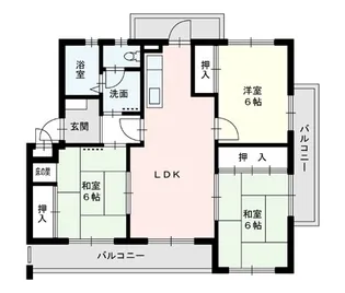 ウェークハイツ冨田【3階】の間取り