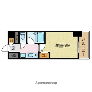 エスリード天神第2【9階】の間取り