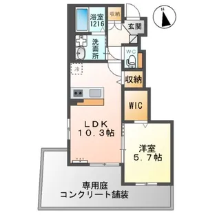 CAPITAL WEST(キャピタル ウエスト)【1階】の間取り