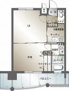 エンクレスト博多【12階】の間取り