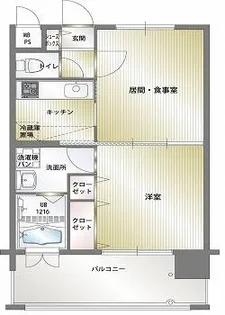 エンクレスト薬院Ⅱ【7階】の間取り